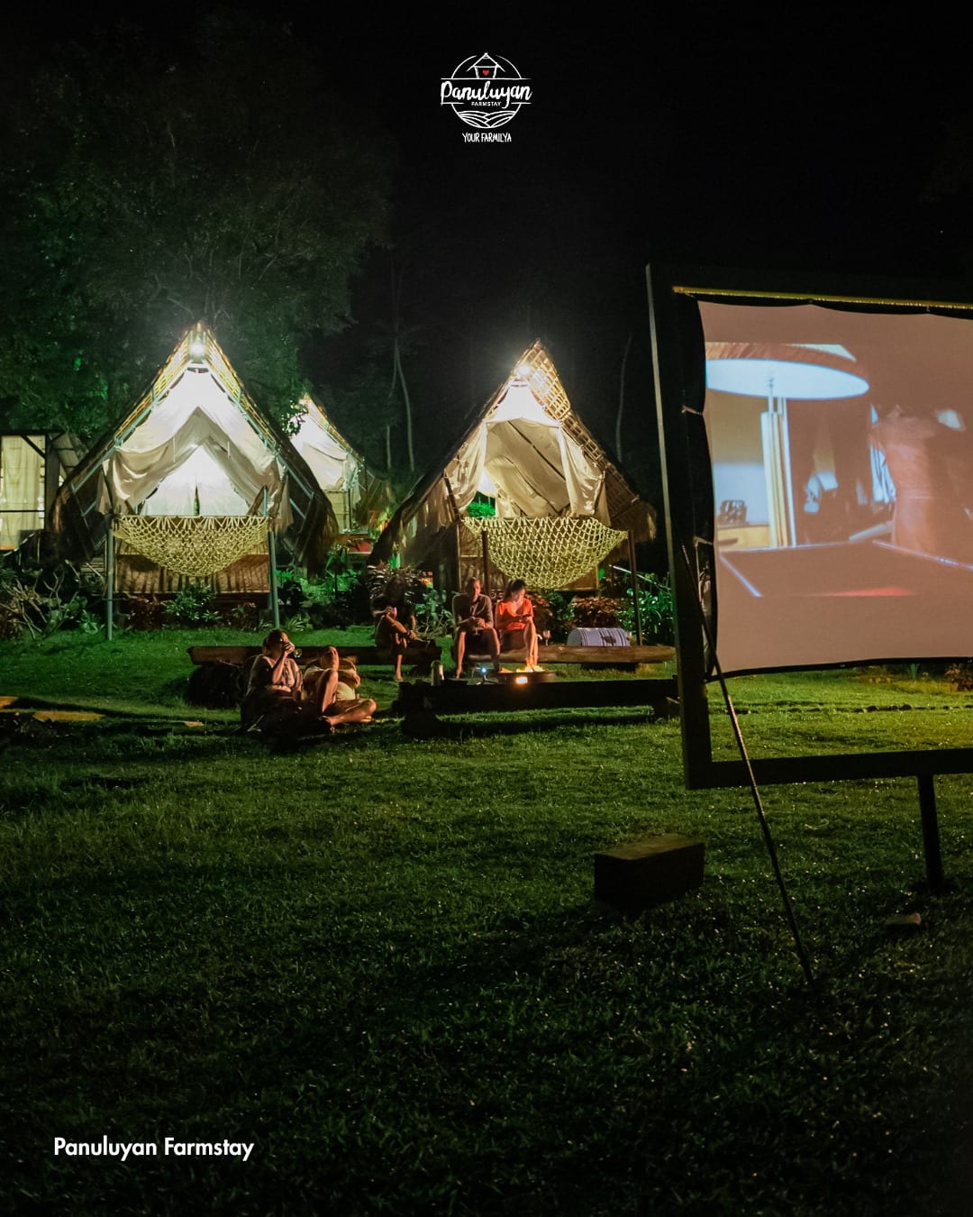 Panuluyan Farmstay in the hills of Brgy. Masalukot, Santa Cruz — kubos, cacao, and mountain views above the festival town