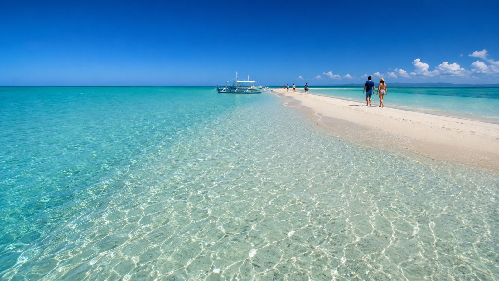 Palad Sandbar near Maniwaya Island exposed at low tide, Santa Cruz, Marinduque