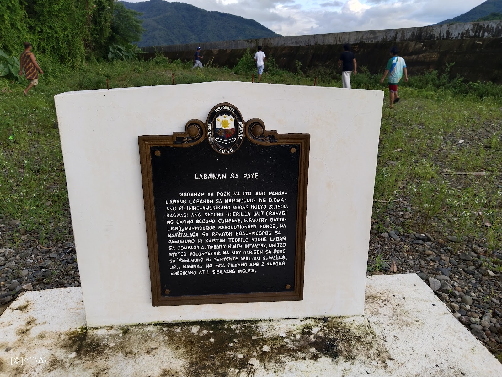 Battle of Paye Marker in Boac, Marinduque